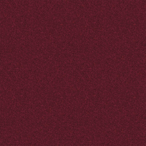 Alpine - Romance - Red 15 ft. 17.3 oz. Polyester Texture Installed Carpet