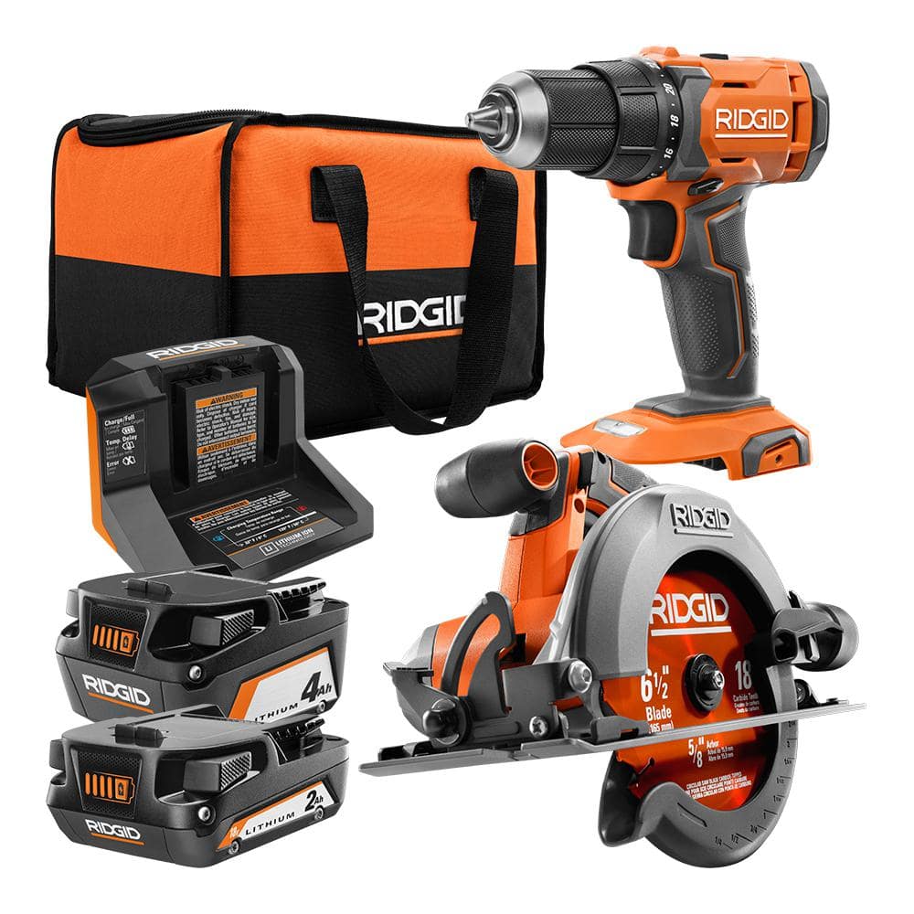 RIDGID 18V Cordless 1/2 in. Drill/Driver and 6-1/2 in. Circular