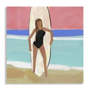 Surfer Girl II by Kate Mancini Unframed Canvas Art Print 24 in. x 24 in.