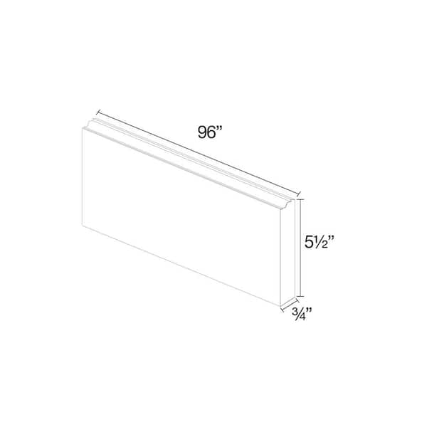Kunal Kitchens Jamestown Recessed 96 in. W x 5.5 in. H x 0.75 in. D in Espresso Furniture Base Molding in Assembled Wall