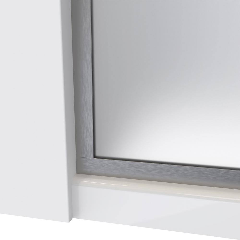 Matte Black Frameless Frosted Tempered Glass Walk-In Shower Screen