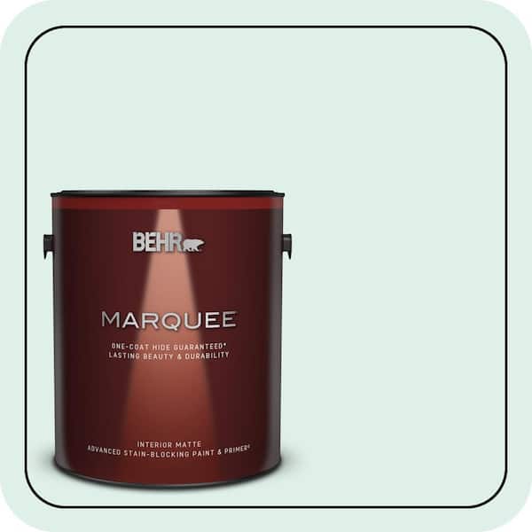 BEHR MARQUEE 1 gal. #490C-1 Ice Cube Matte Interior Paint & Primer