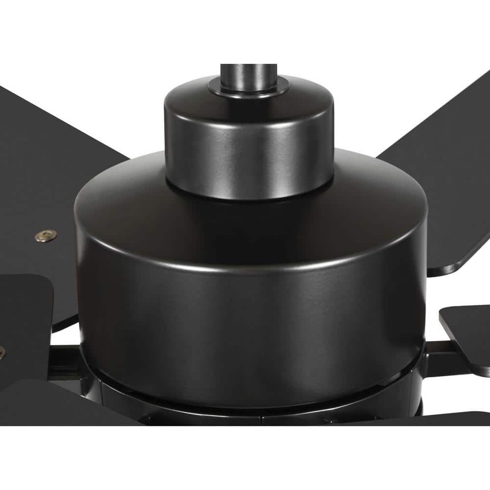 60" Matte Black and Charcoal LED Ceiling Fan with Remote