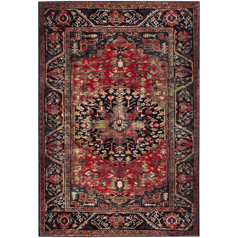 Vintage Hamadan Red/Multi 9 ft. x 12 ft. Area Rug