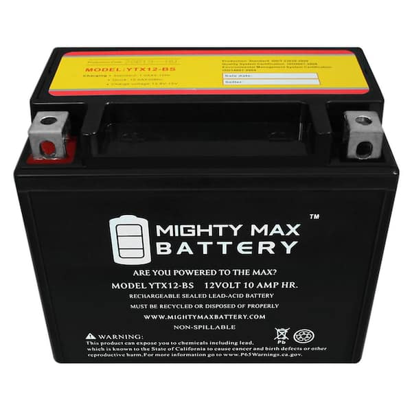 Weize YTX12-BS Motorcycle Battery High Performance - Maintenance Free -  Sealed YTX12 BS AGM Rechargeable ATV Batteries compatible with Honda  Kawasaki