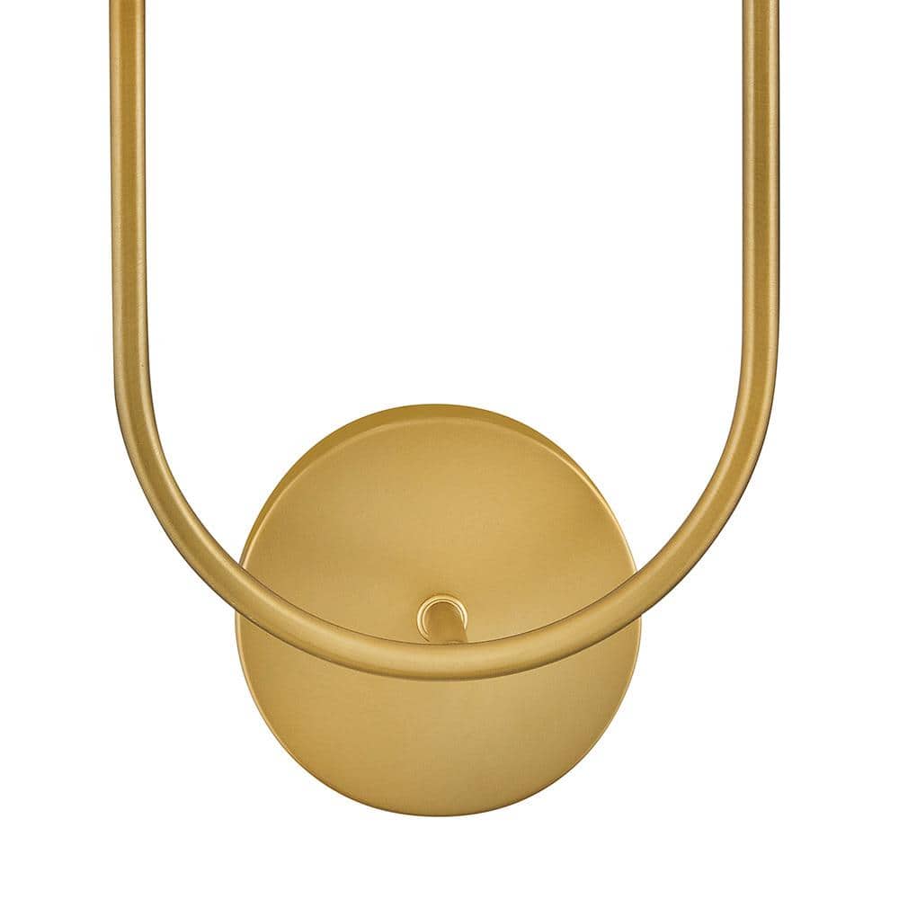 Lacquered Brass 2-Light White Linen Wall Sconce