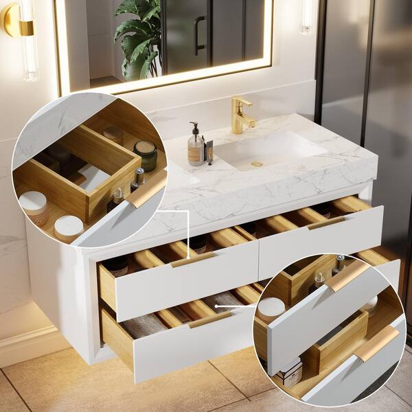 James Martin Vanities Addison 14.9-in x 10.6-in x 14.9-in Glossy White Soft Close Bathroom Wall Cabinet