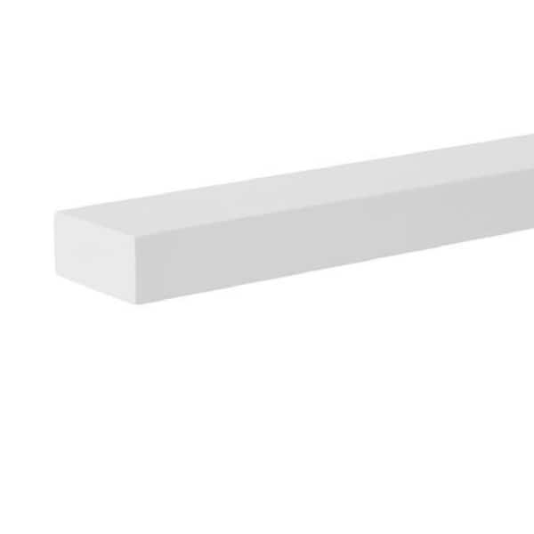Avondale/Leyton 1.5 in. W x 91.5 in. H Square Edge Moulding in Alpine White