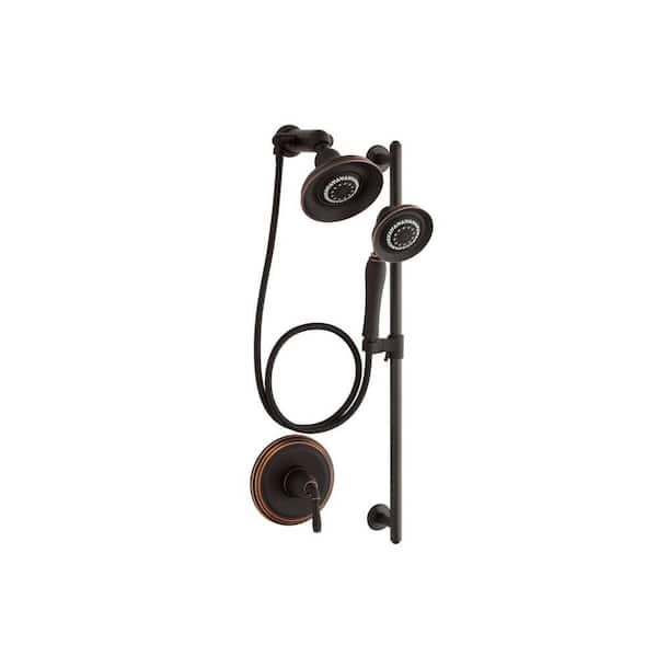 KOHLER Devonshire 3-Spray Round Performance Showering Package in Oil-Rubbed Bronze (Valve Not Included)