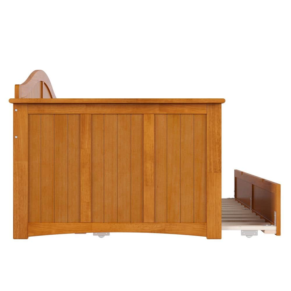 Nantucket Light Toffee Twin Wood Daybed with Trundle