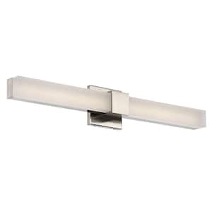 Esprit 26 in. Brushed Nickel LED Vanity Light Bar and Wall Sconce, 3000K