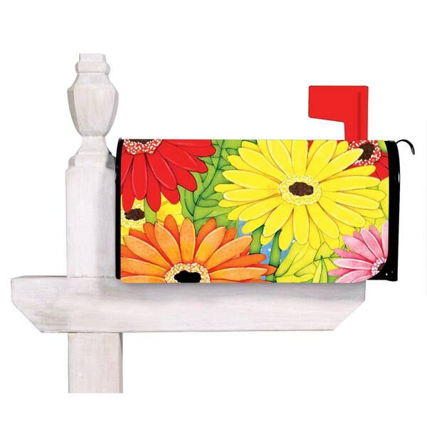 Evergreen Enterprises 18 in. x 24 in. Bright Gerber Daisies Mailbox Cover-DISCONTINUED