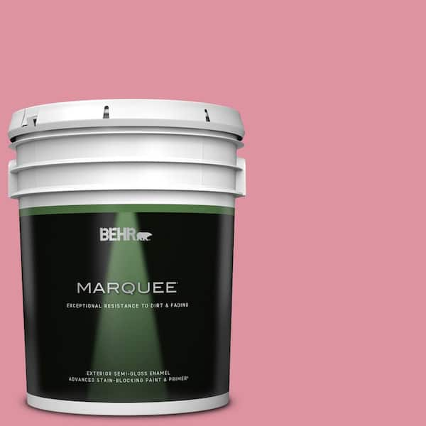 BEHR MARQUEE 5 gal. #120C-3 Rose Marquis Semi-Gloss Enamel Exterior Paint & Primer