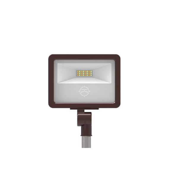 Unbranded 10 in. 30-Watt Bronze Outdoor Integrated LED Thin Flood with 3,000 Lumens Color Selectable 30K, 40K, 50K and IP65 Rating