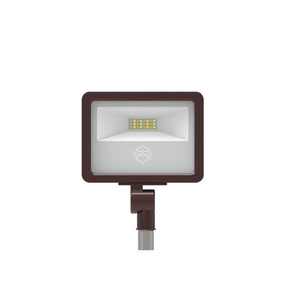 Unbranded 7 in. 10-Watt Bronze Outdoor Integrated LED Thin Flood with 1,000 Lumens Color Selectable 30K, 40K, 50K and IP65 Rating