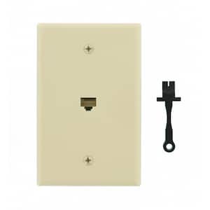Ivory 1-Gang Data Jack Wall Plate (1-Pack)