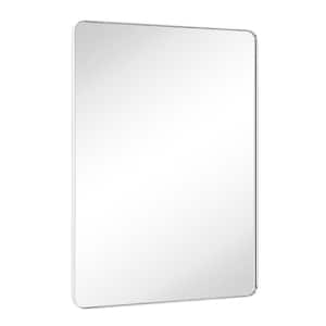 Kengston 36 in. W x 48 in. H Rectangular Stainless Steel Framed Wall Mounted Bathroom Vanity Mirror in Polished Nickel