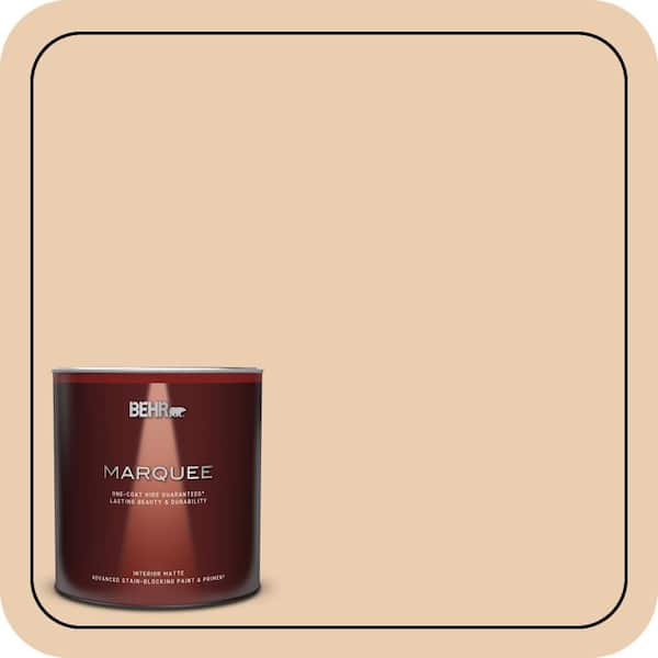 BEHR MARQUEE 1 qt. #BXC-64 Shortbread Cookie Matte Interior Paint & Primer
