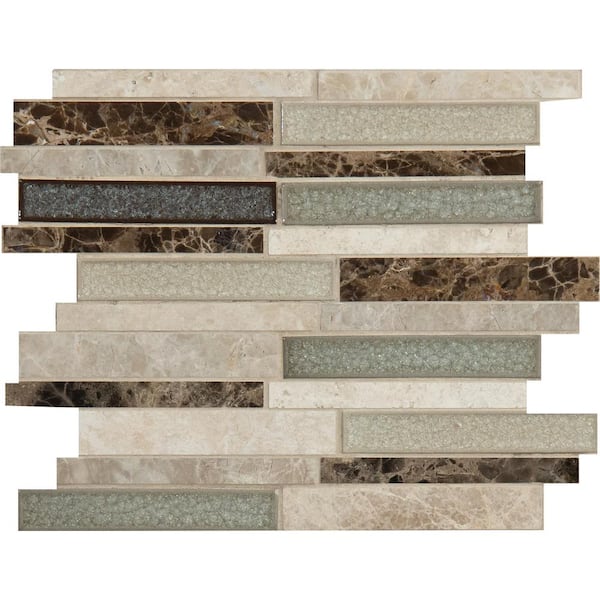 MSI Stonegate Interlocking 12 in. x 12.5 in. Glossy Multi-Surface Floor and Wall Tile (9.8 sq. ft./Case)