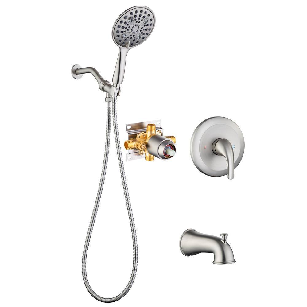 Mondawe Mondawell 6Spray Patterns 6 in. Wall Mount Handheld Shower