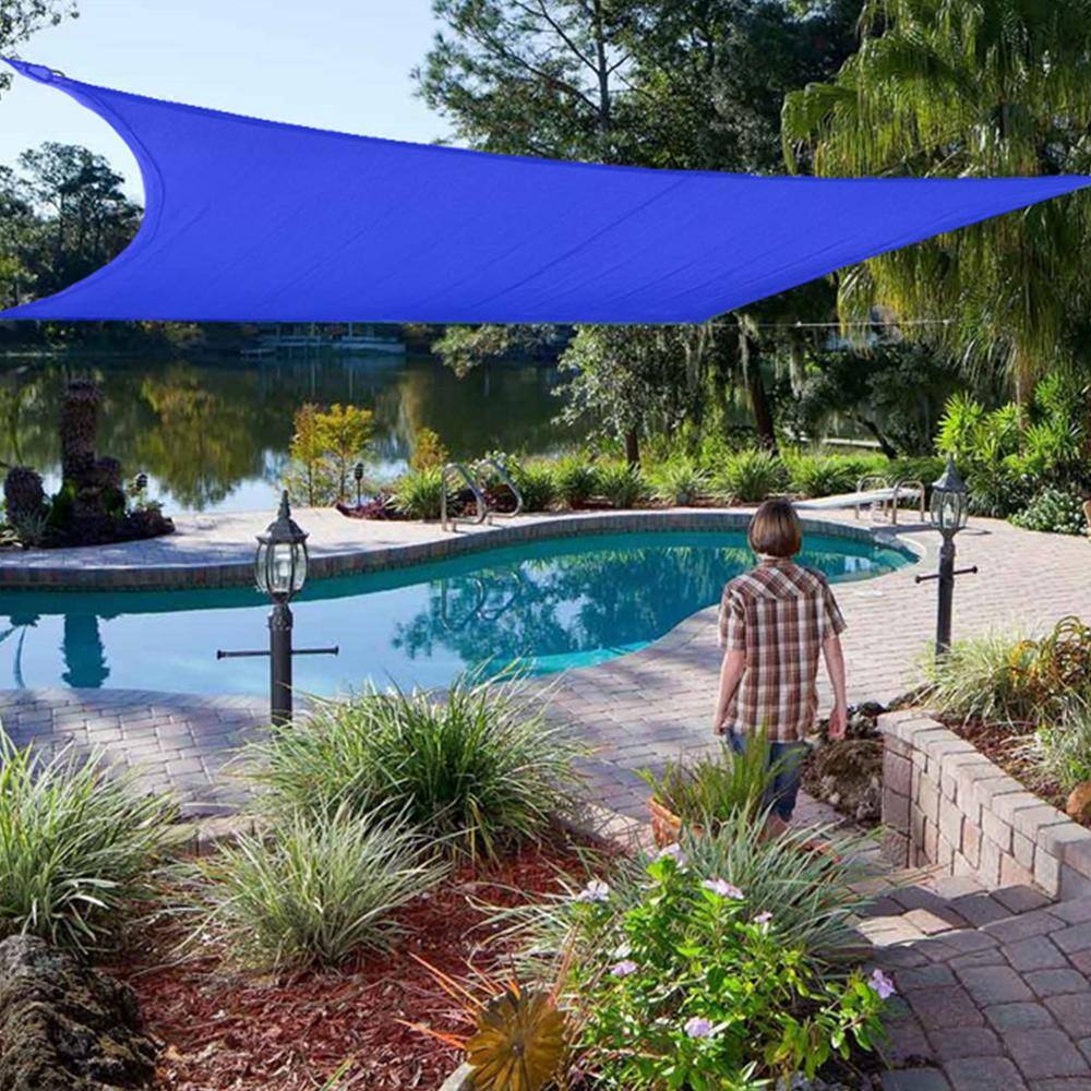 Sapphire Blue 12' Square High-Density Polyethylene Shade Sail