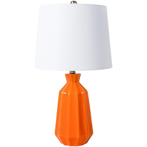 Livabliss Garrity 24 in. Orange Indoor Table Lamp
