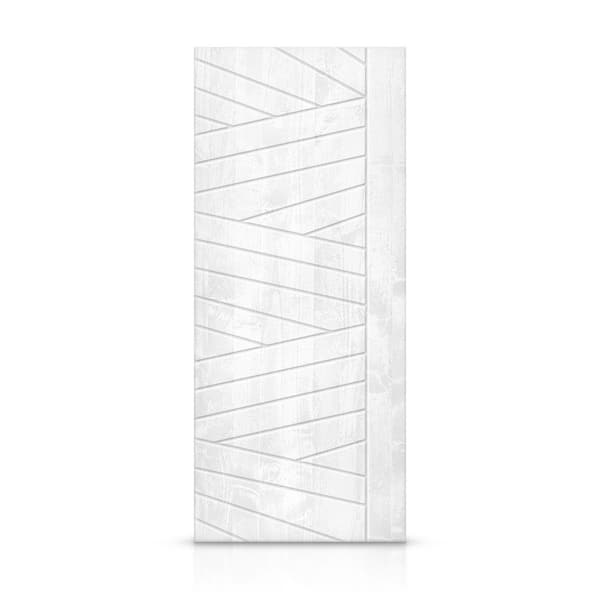 36 in. x 96 in. Hollow Core White Stained Pine Wood Interior Door Slab