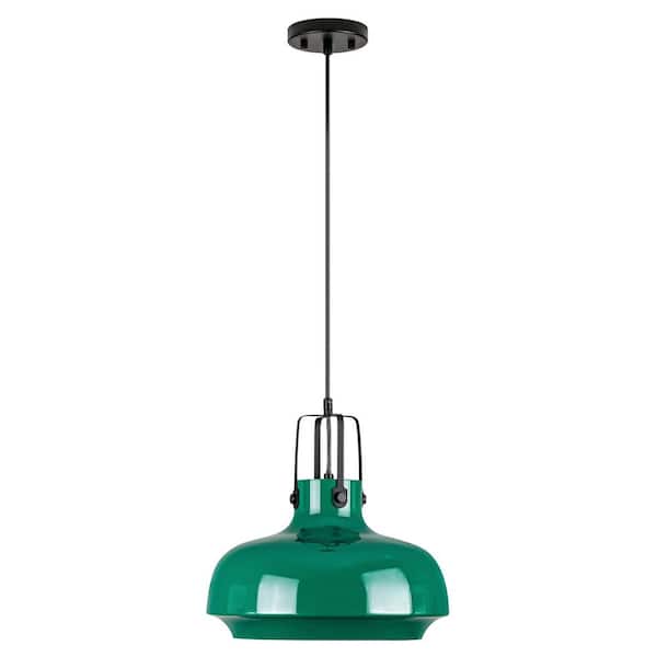 Rennnsan Luntrix 60-Watt 1-Light Green Modern Double-Layer Dome