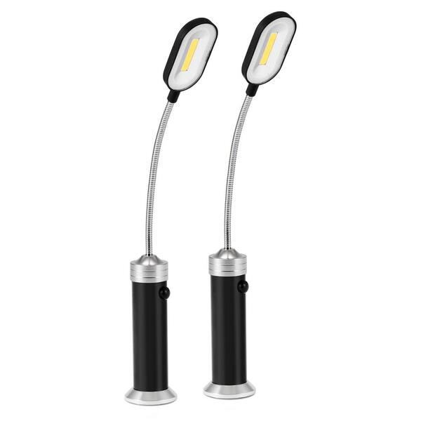 2 Pack BBQ Grill LED Lights with Magnetic Base-Weather Resistant, Task Lighting Barbecue Grilling, Black Grill Light