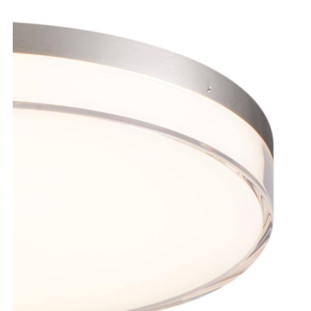 11-Inch Brushed Nickel LED Flush Mount Light with Acrylic Shade