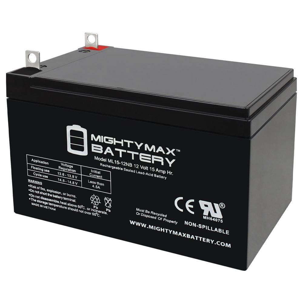 MIGHTY MAX BATTERY ML15-12NB 12-Volt 15 AH Replacement Battery ...