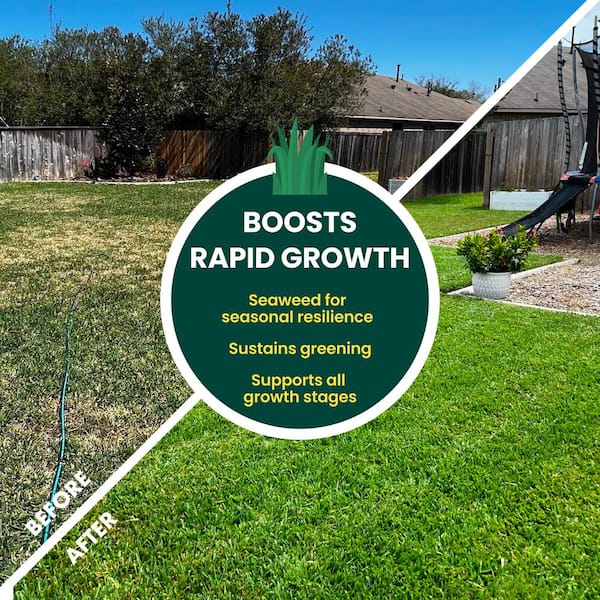 Green Machine 43 fl. oz. 5000 sq. ft. Liquid Lawn Fertilizer for All Grass Types, 22-0-3