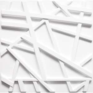 Falkirk Ross 2/25 in. x 19.7 in. x 19.7 in. White PVC Trusan 3D Decorative Wall Panel 10-Pack