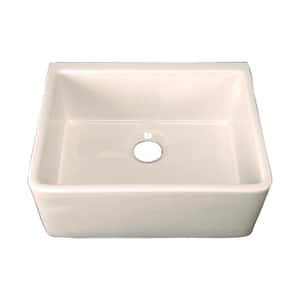 Brooke Farmhouse Apron Front Fireclay 23 in. Single Bowl Kitchen Sink in Bisque