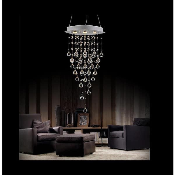 CWI Lighting Robin 3 Light Down Chandelier With Chrome Finish