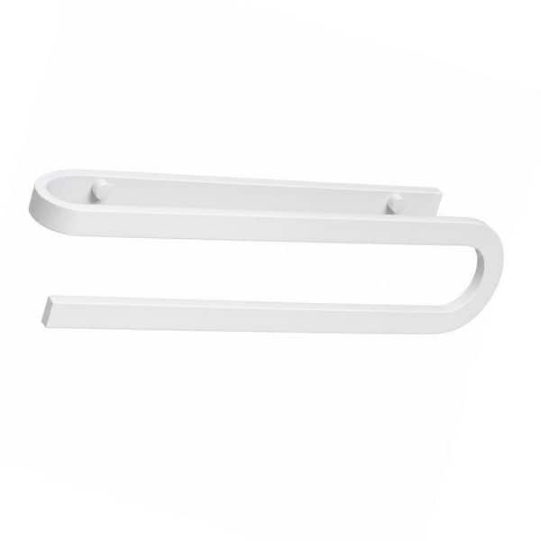 Triple Towel Holders Bathroom Towel Rack with Thickened Space Aluminum Construction, No-Drilling Wall Mount Rack, White