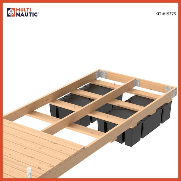5 ft. x 12 ft. Medium Freeboard Semi-Floating Dock Hardware Kit with Foam Filled Floats