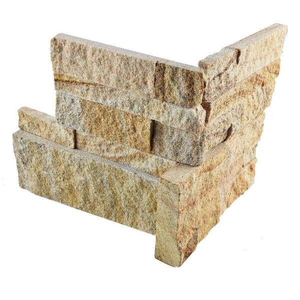 Merola Tile Ledger Panel Sandstone Corner 7 in. x 7 in. Natural Stone Wall Tile