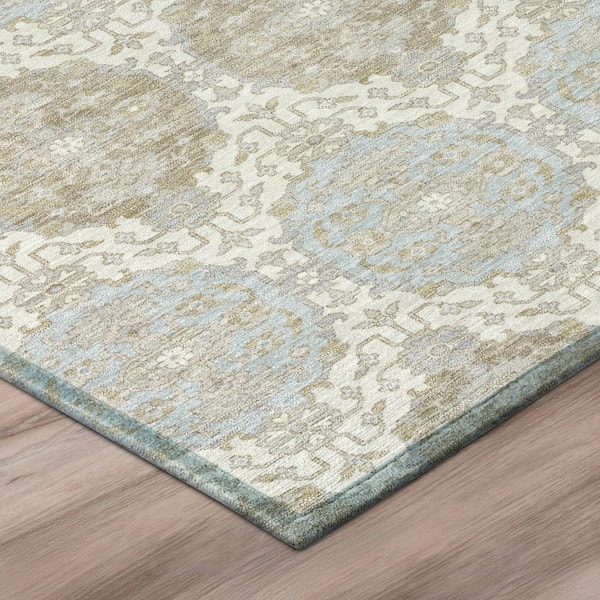 Chantille Machine Washable Indoor/Outdoor Abstract ACN2918 Ivory 10 ft. x 14 ft. Area Rug