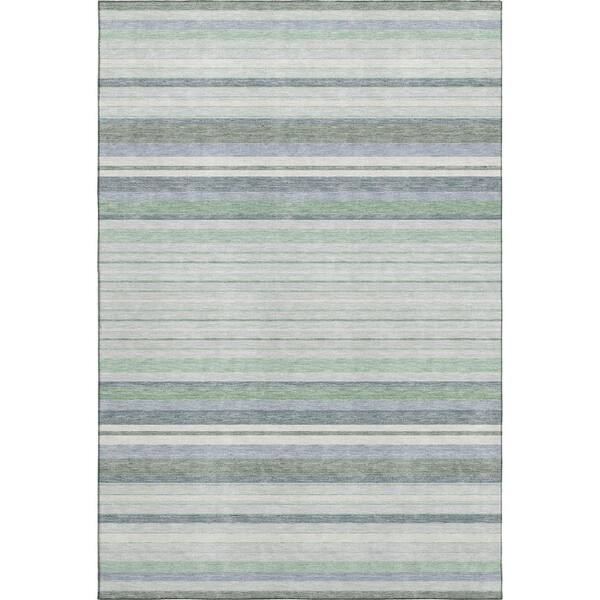 Mayfield Premium Machine Washable Abstract AMF2330 Mint 10 ft. x 14 ft. Area Rug