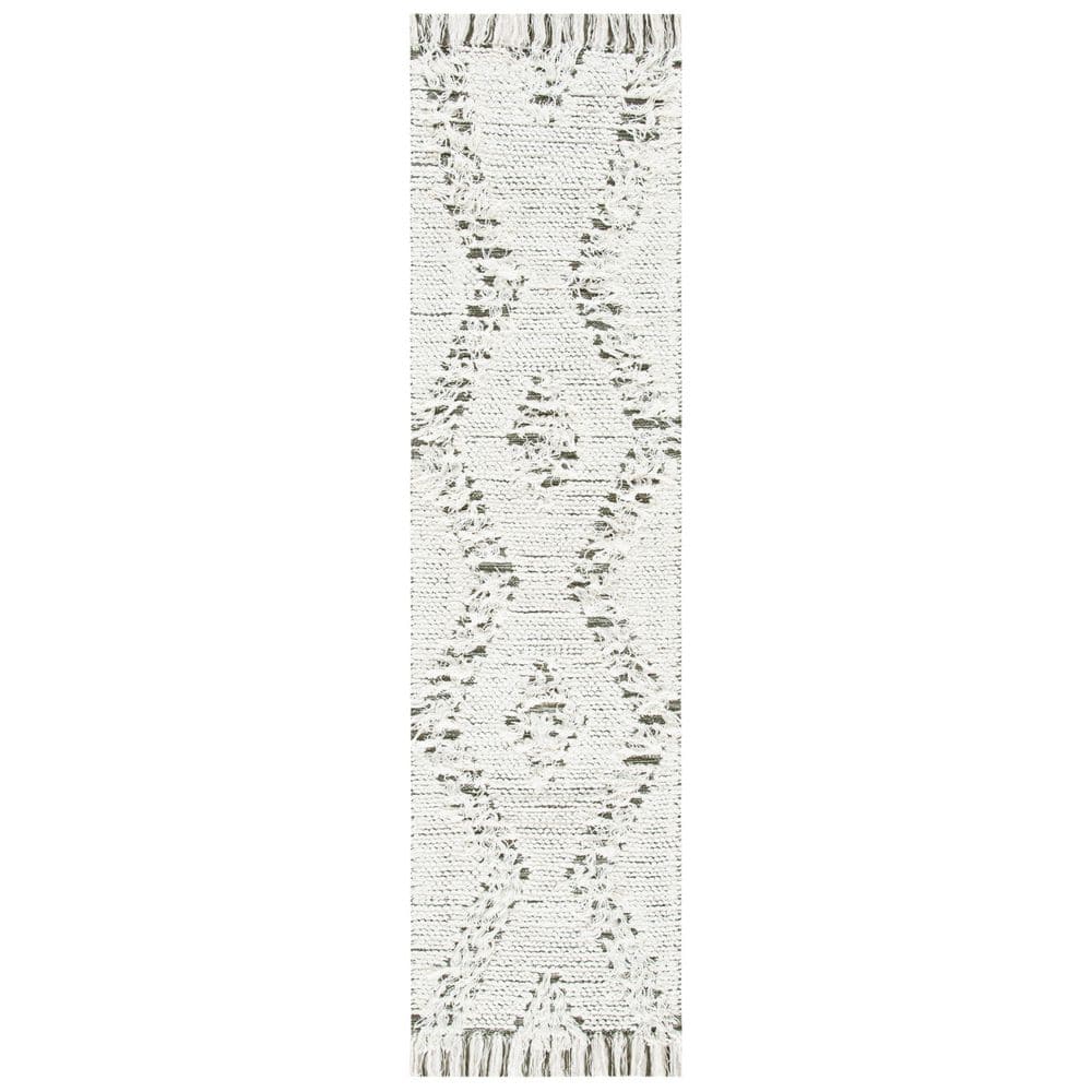 Vermont 2 ft. x 8 ft. Ivory/Green Chevron Fringe Runner Rug price history on PriceWatchPro