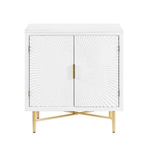 RUSTIC White MDF TOP 27.6 in. Buffet Sideboard