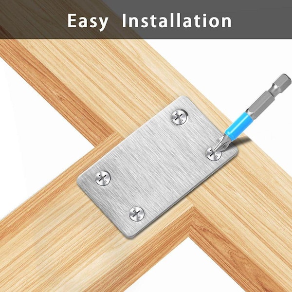KIWDZFU 2.37 x 1.5-Guage Stainless Steel Mending Plates Kit for