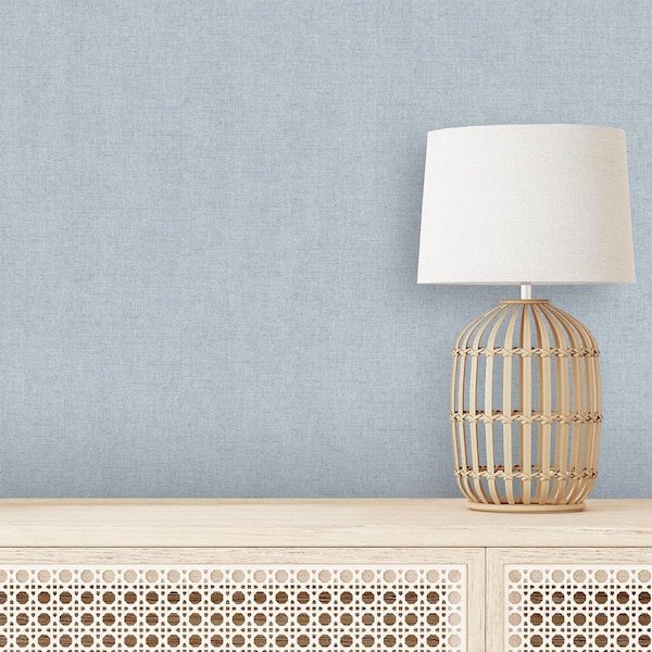 Faux Tweed Textile Texture Turquoise Blue Wallpaper