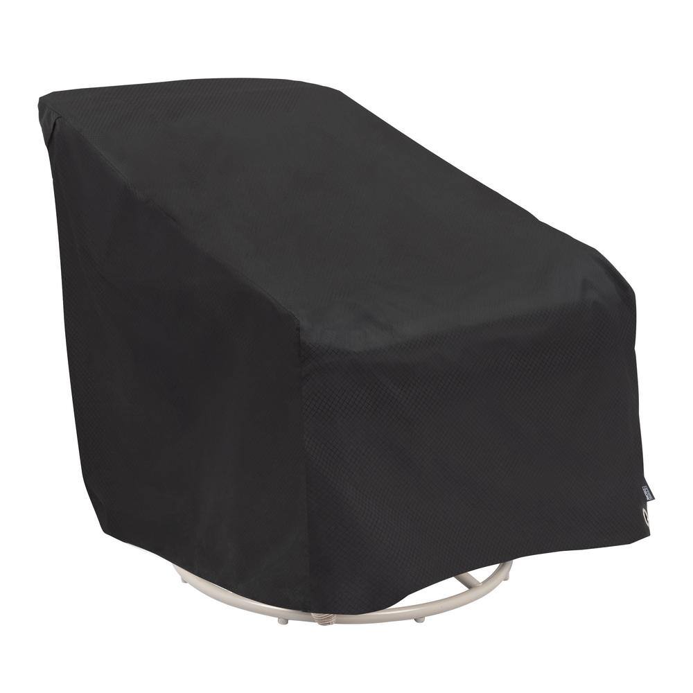 Black Waterproof Patio Swivel Lounge Chair Cover, 2 Pack