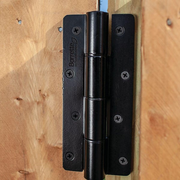 3.125 in. x 7.187 in. Aluminum Black Heavy-Duty Butterfly Hinge (2-Pack)