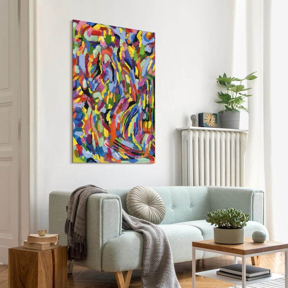 Rules of the Rainbow I Multicolor Tempered Glass Abstract Wall Art