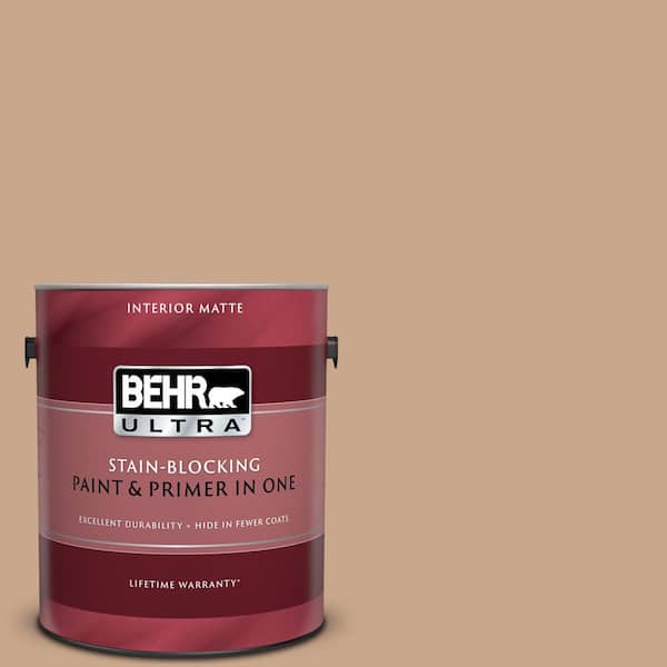 BEHR ULTRA 1 gal. #UL130-8 Riviera Clay Matte Interior Paint and Primer in One