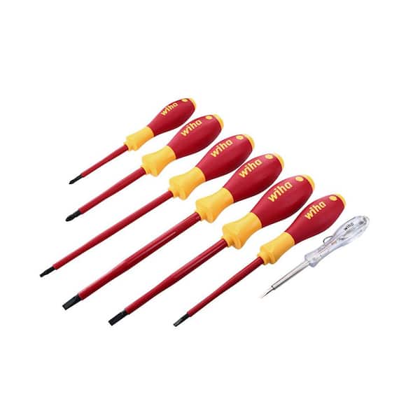 1000-Volt Insulated SoftFinish Screwdriver Set and Voltage Detector Set (7-Piece)
