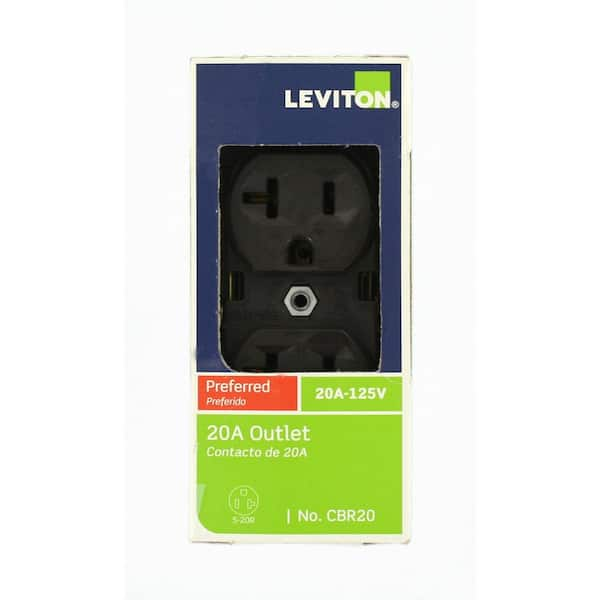 20 Amp 125 V Commercial Grade Duplex Outlet/Receptacle, Brown (1-Pack) CBR20